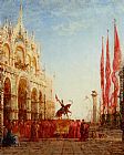 Felix Ziem The Cardinals Procession Venice painting